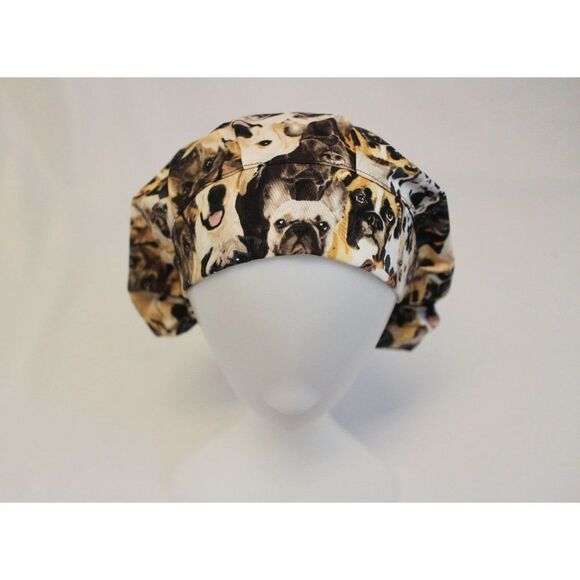 Dogs Bouffant Surgical Dental Scrub Cap Chemo Hat - Picture 2 of 4